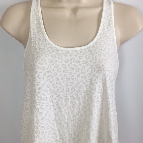 Victoria Secret Sz XS Textured Animal Print Racer Back sheer Tank Top - Picture 2 of 8